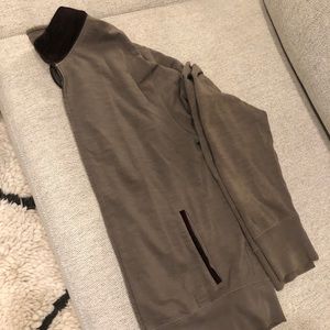 Billy Reid Men’s Brown Jacket with Suede Collar